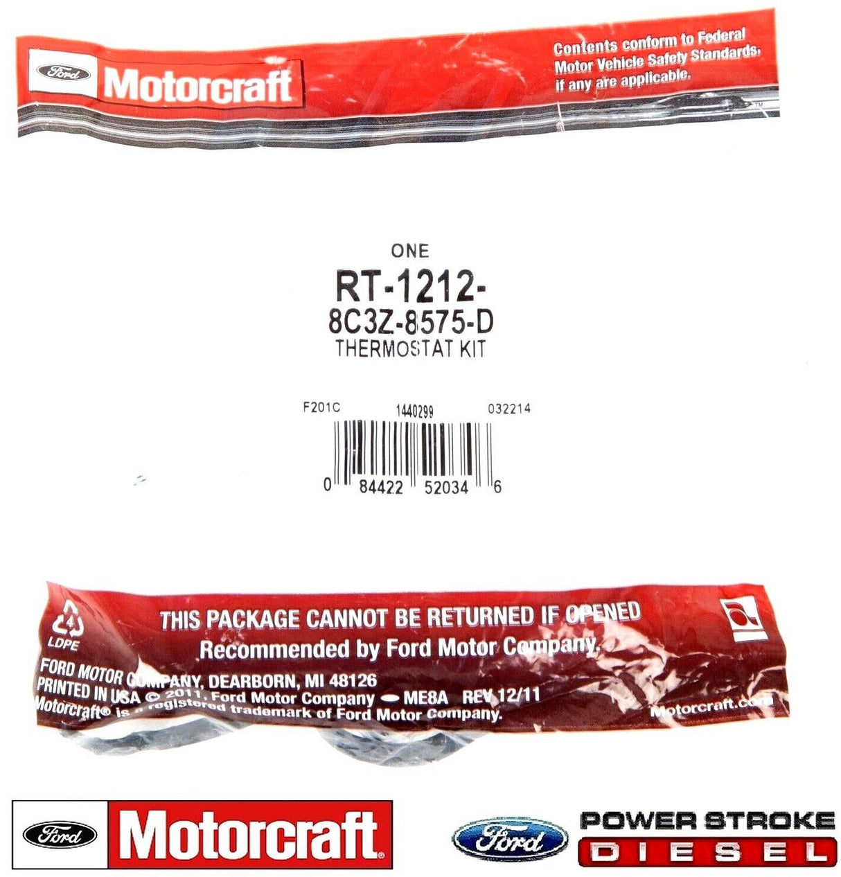 08-10 Ford 6.4L 6.4 Powerstroke Diesel OEM Motorcraft Thermostats F250 F350 F450