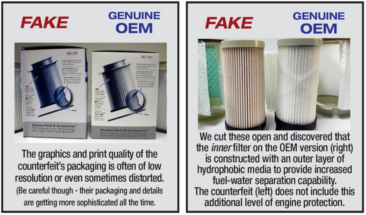 Genuine Mopar 68157291AA MO-291 Fuel Filter 2010–2024 6.7L Cummins