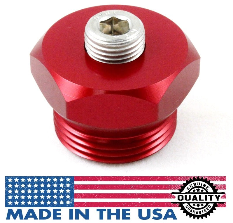 2001-2004 GM 6.6L Duramax Billet Aluminum Air Intake Heater Delete Plug Red