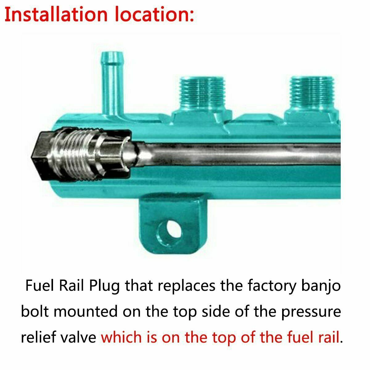 BWD SS Race Fuel Rail Valve Plug For 2004.5-2010 6.6L Duramax Diesel LLY LBZ LMM