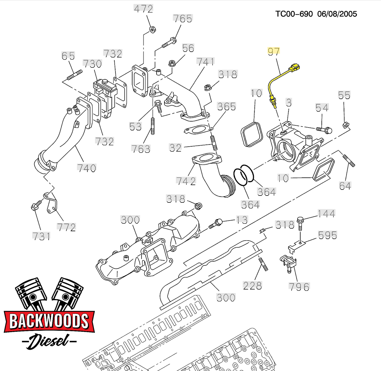 Genuine GM 97381182 Intake Air Temp (IAT) Sensor 2006–2010 LBZ LMM 6.6L Duramax Diesel