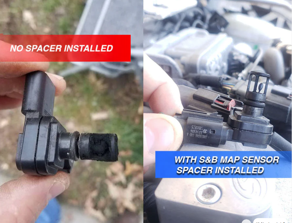S&B Lower MAP Sensor Spacer Kit for 2024-2025 Silverado / Sierra Duramax L5P