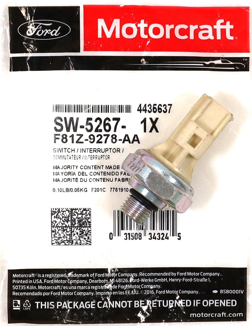 Oil Pressure Switch/Sensor F81Z-9278-AA - Compatible With 1998-2009 Ford E-350 & F-250 Trucks 13 thumbnail image