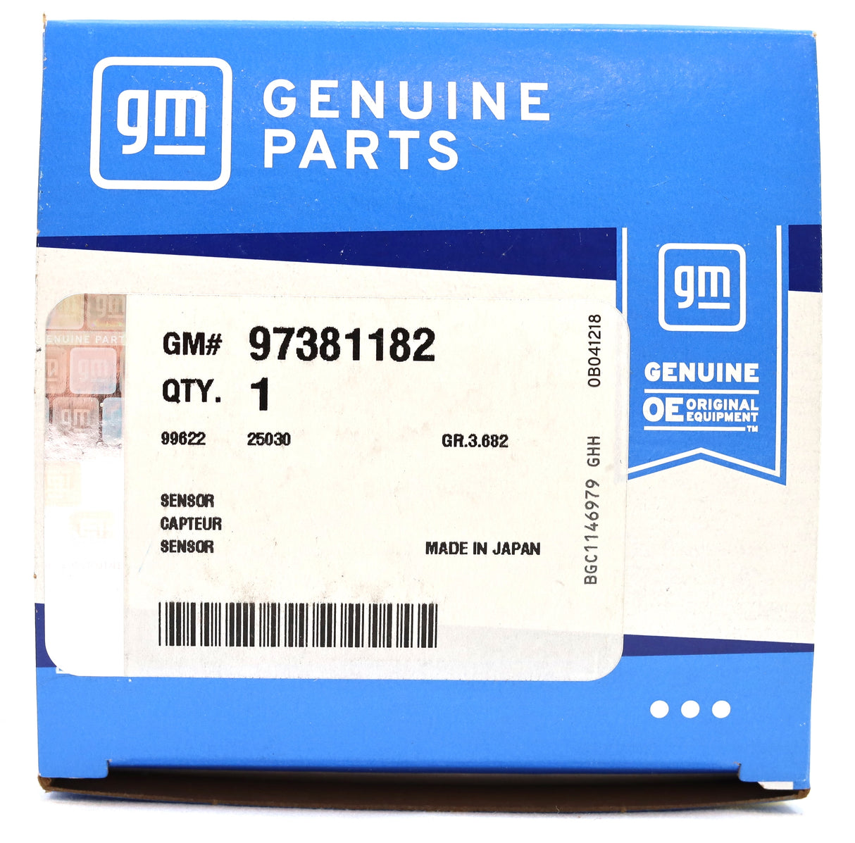 Genuine GM 97381182 Intake Air Temp (IAT) Sensor 2006–2010 LBZ LMM 6.6L Duramax Diesel