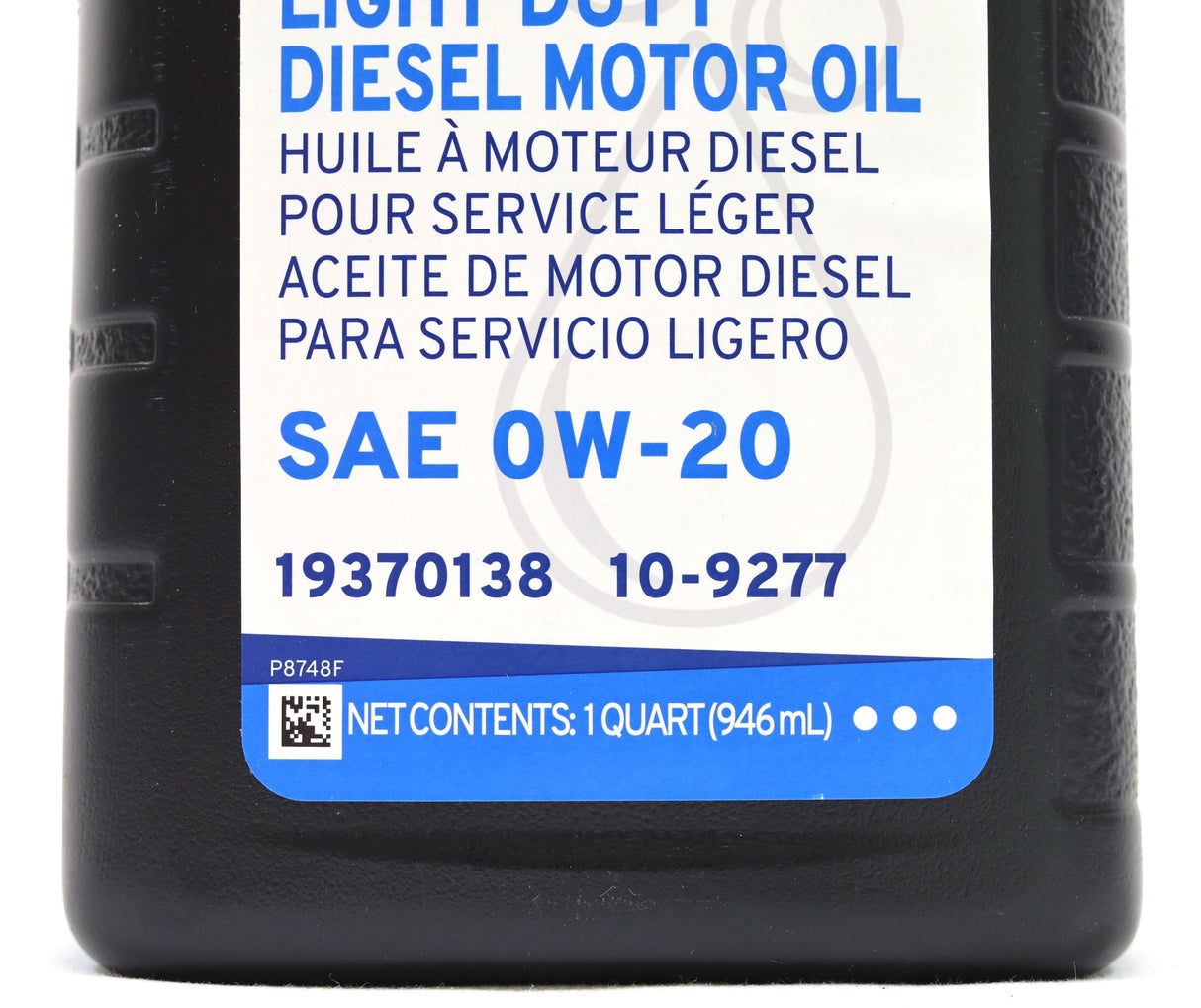 ACDelco DexosD 0W-20 Diesel Oil 19370138 for 2020–2025 LM2 LZ0 Duramax 3.0L