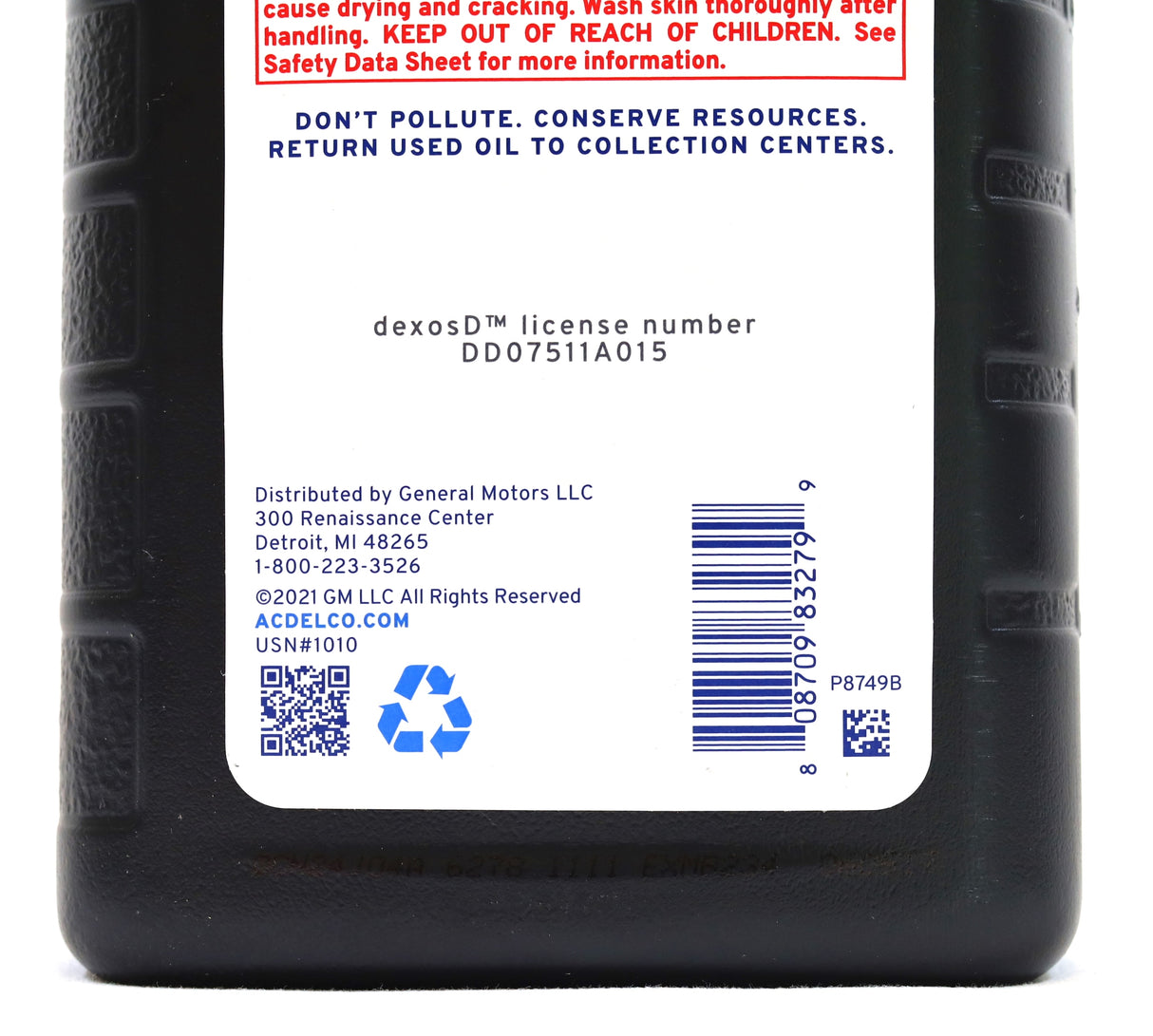 ACDelco DexosD 0W-20 Diesel Oil 19370138 for 2020–2025 LM2 LZ0 Duramax 3.0L