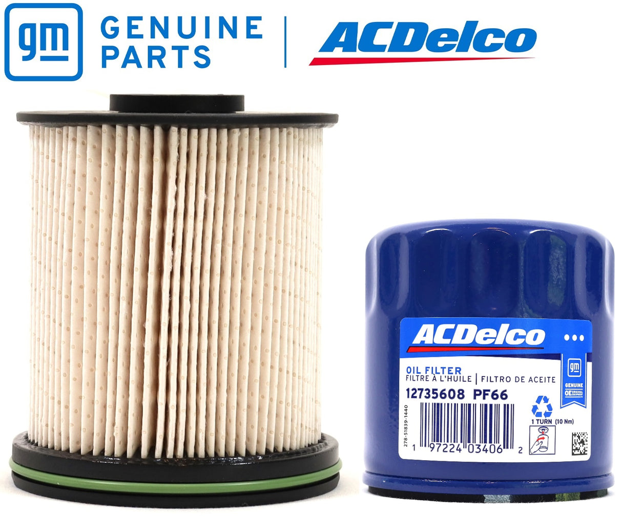 GM ACDelco TP1015 / PF66 Oil & Fuel Filter Service Kit 2020–2025 LM2 LZ0 Duramax