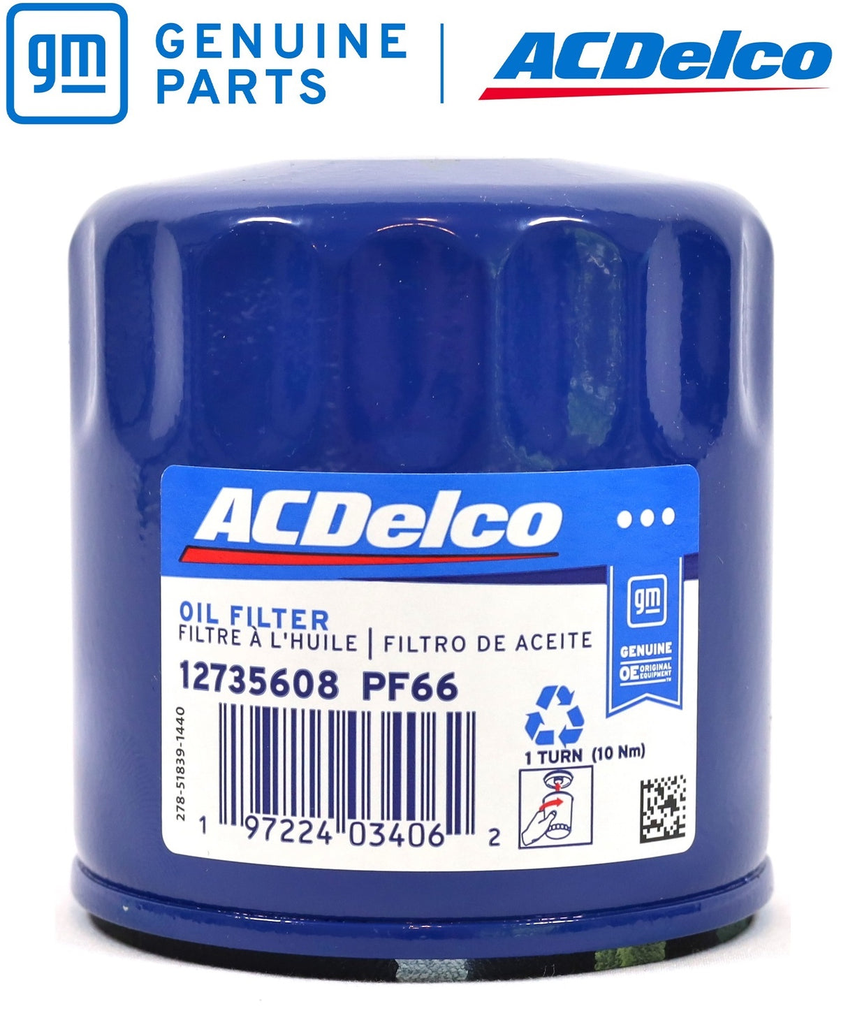 ACDelco PF66 Oil Filter 2020–2025 LM2 LZ0 Duramax Silverado Sierra Tahoe Yukon