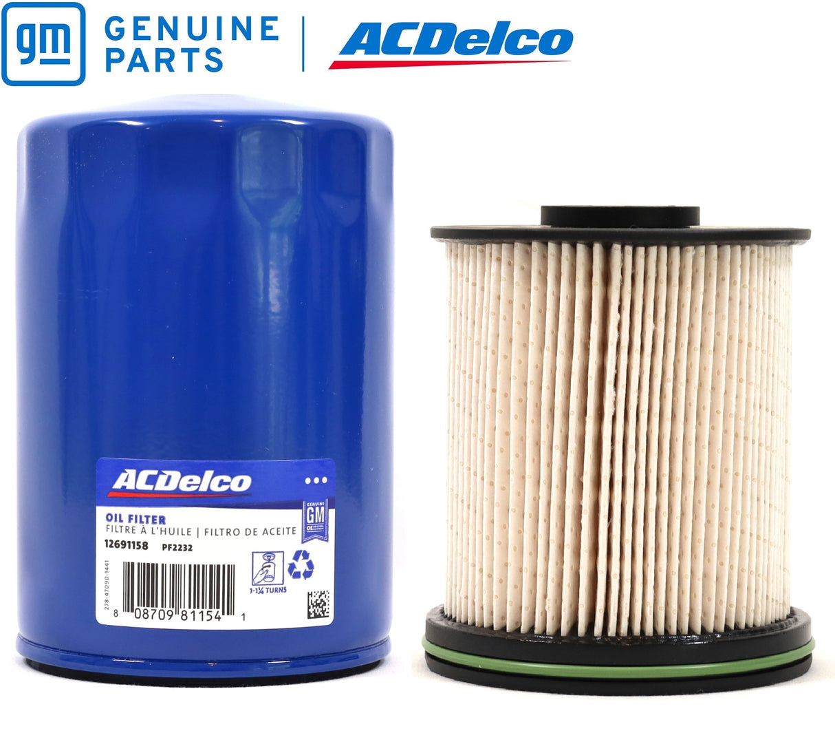 L5P Duramax Oil & Fuel Filter Kit 17–19 Silverado Sierra PF2232 & TP1015 ACDelco