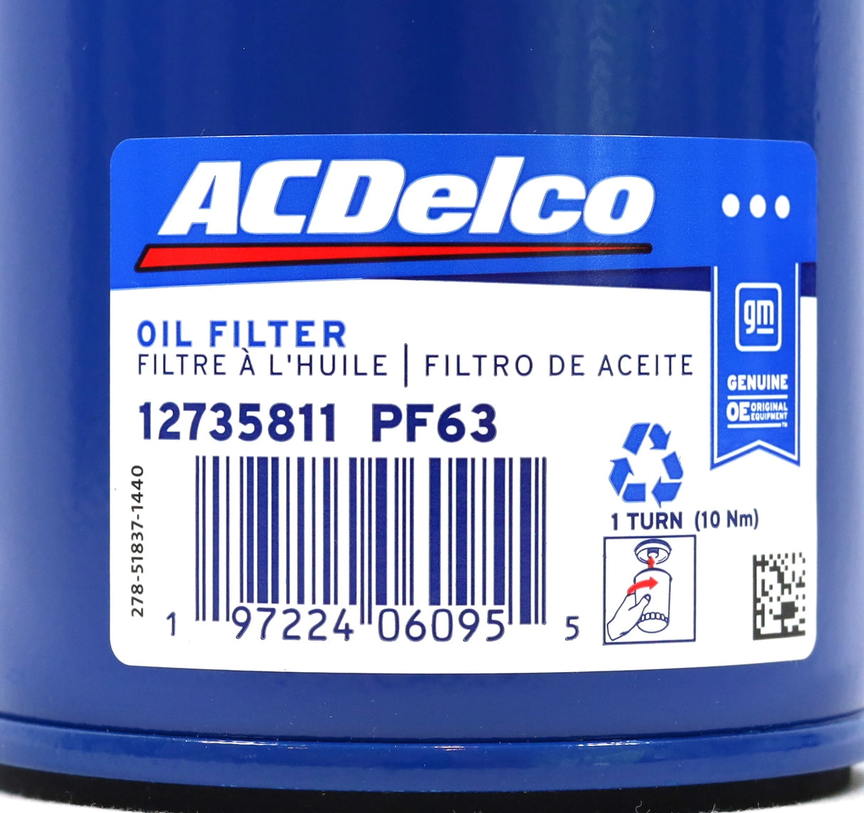 L5P Duramax Diesel Engine Oil Filter Genuine OEM GM ACDelco 12735811 / PF63 NEW