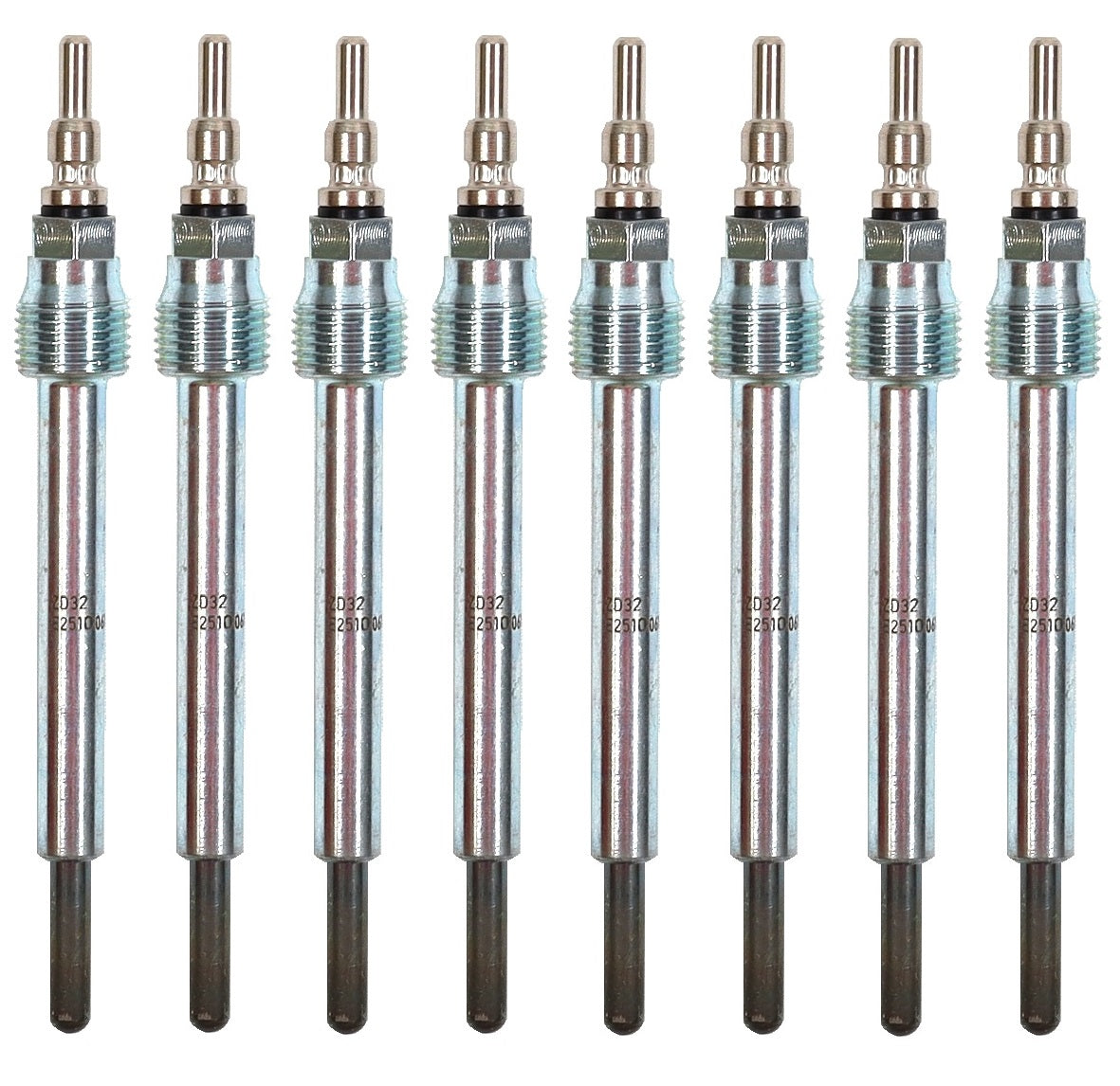 2004-2007 6.0L Powerstroke Glow Plugs Set 8 OEM Motorcraft ZD-32 / 4C3Z-12A342-A