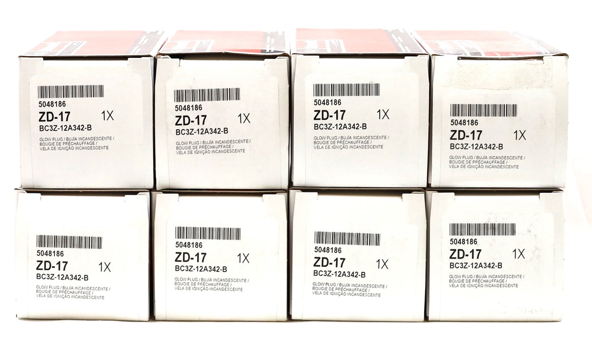 2011–2012 6.7L Powerstroke Glow Plugs Set 8 OEM Motorcraft ZD-17 / BC3Z-12A342-B
