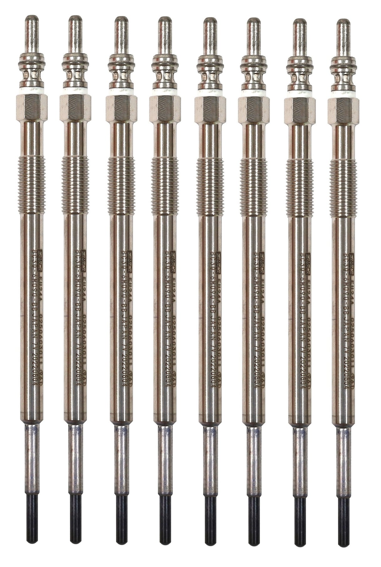 2011–2012 6.7L Powerstroke Glow Plugs Set 8 OEM Motorcraft ZD-17 / BC3Z-12A342-B