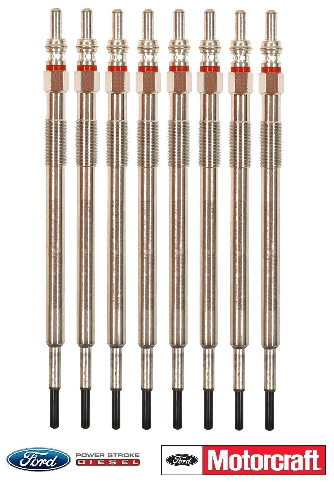 2012–2019 6.7L Powerstroke Glow Plugs Set 8 OEM Motorcraft ZD-18 / BC3Z-12A342-C