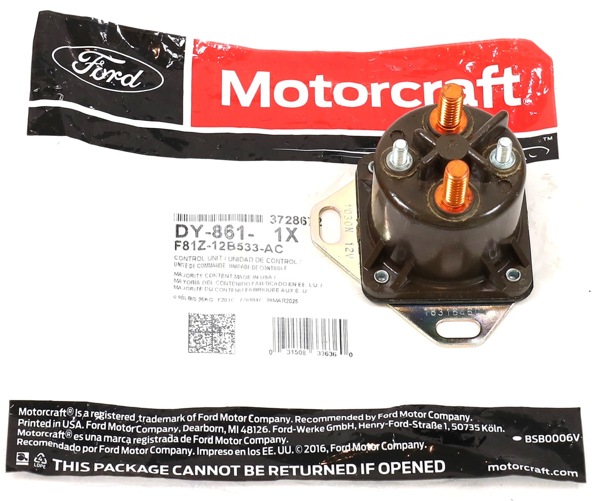 1994-2003 7.3L Powerstroke Diesel Glow Plug Relay Genuine OEM Motorcraft DY-861