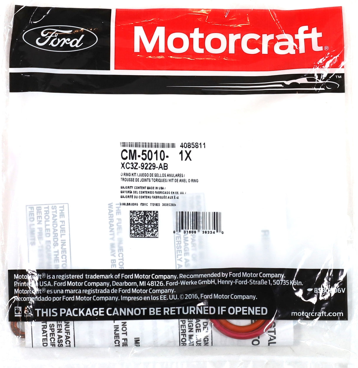 94–03 7.3L Powerstroke Injector O-Rings Full Set of 8 Genuine Motorcraft CM-5010