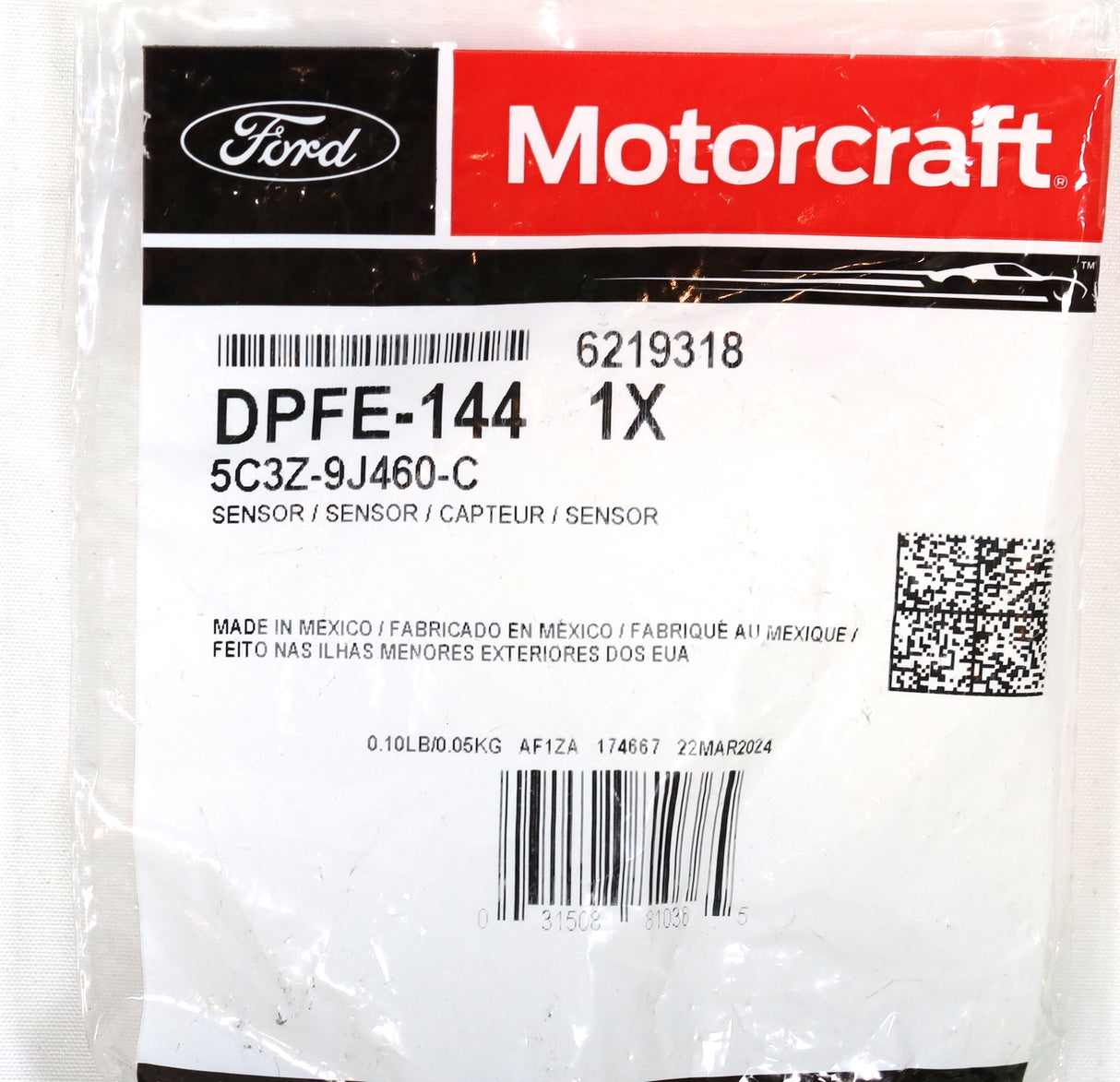 2005–2007 6.0L Powerstroke Exhaust Back Pressure EBP Sensor Motorcraft DPFE-144