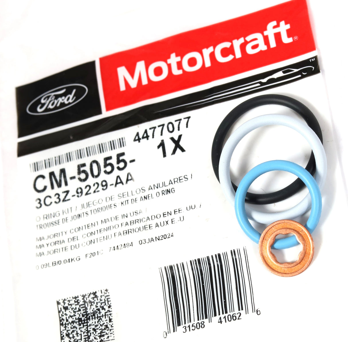 03-10 Ford 6.0L Powerstroke Diesel OEM Motorcraft Fuel Injector O-ring Set of 8