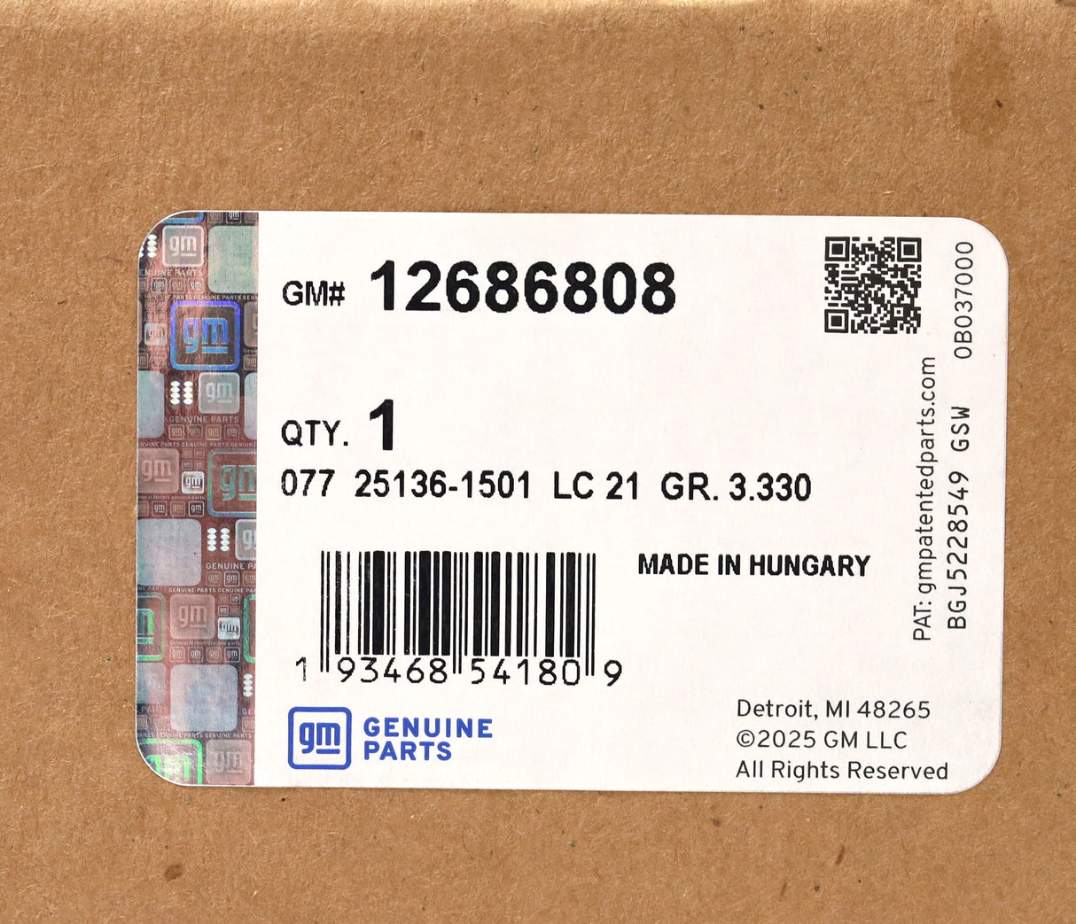 Genuine GM 12686808 / 12686810 Fuel Rail Set & Sensors For 2017-2025 L5P Duramax