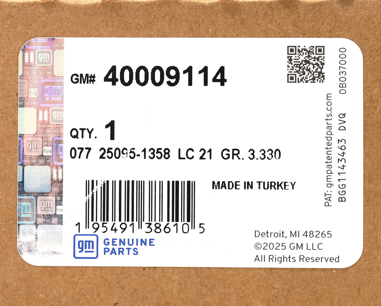 GM 40009114 Fuel Rail with Sensors 2023–2025 3.0L LZ0 Duramax Silverado Sierra