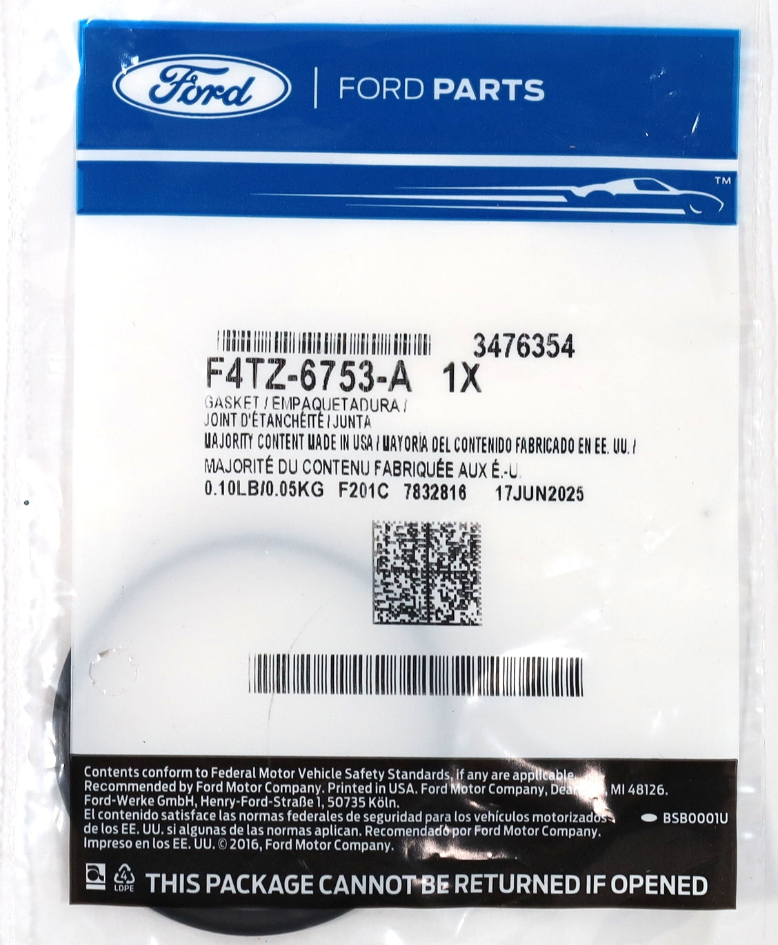 Genuine Ford Dipstick Adapter Repair Kit 1994–2003 7.3L Powerstroke F250 F350