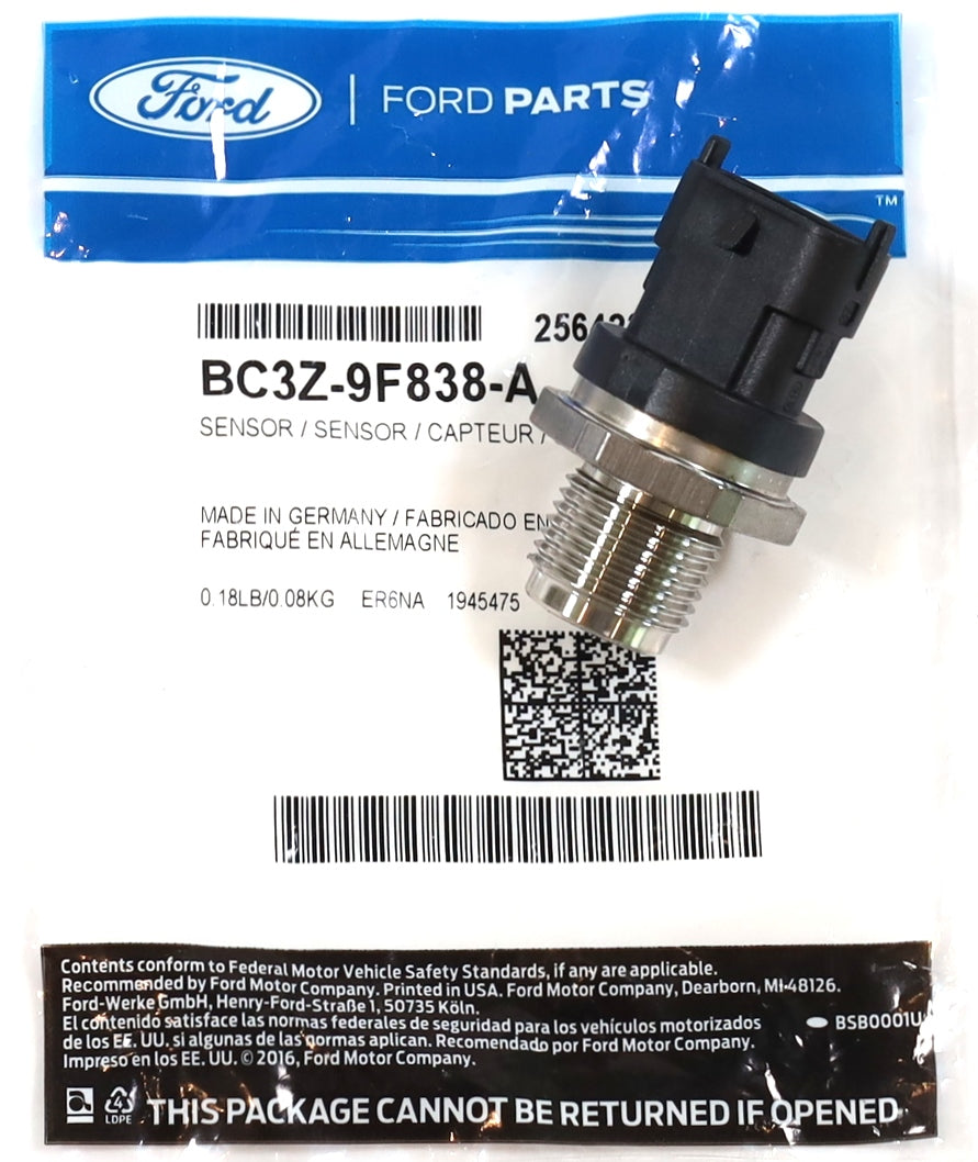 Genuine Ford BC3Z-9F838-A Fuel Rail Pressure Sensor 2011–2019 6.7L Powerstroke