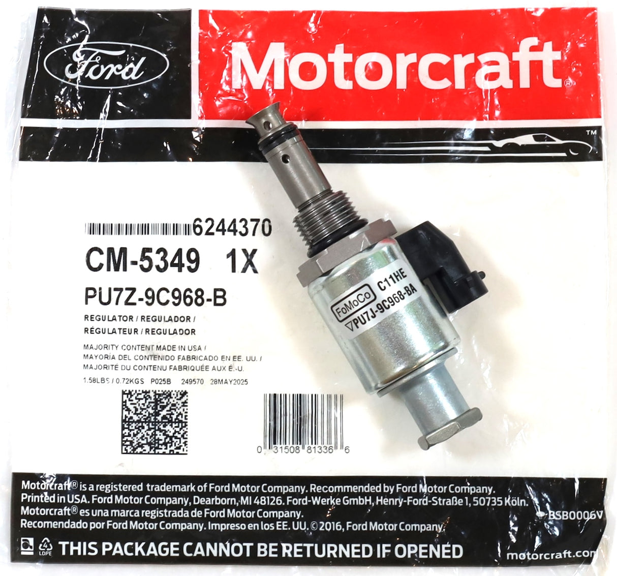 Genuine Ford Motorcraft CM-5349 IPR Valve 1996–2003 7.3L Powerstroke Diesel