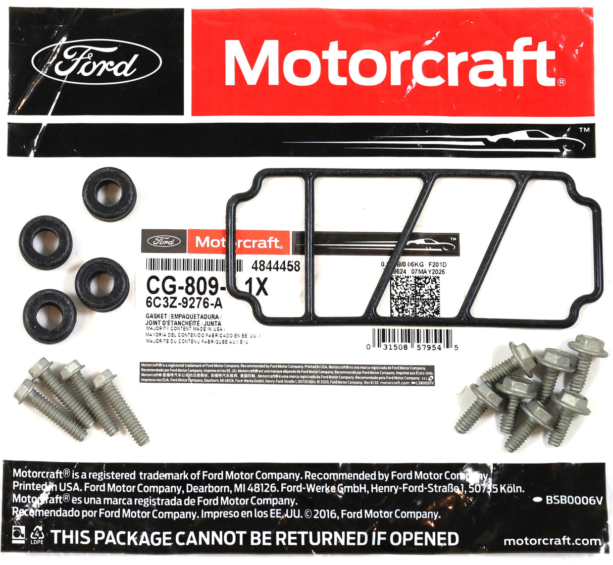 Ford Motorcraft CG-809 HFCM Fuel Pump In-Line Manifold Gasket 6.0L Powerstroke
