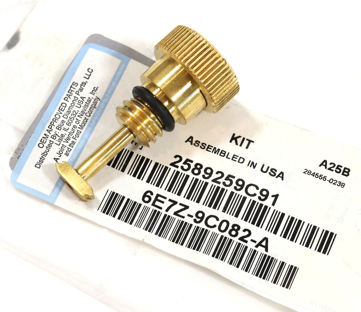 6.0L Powerstroke HFCM Water In Fuel WIF OEM Brass Upgraded Drain Plug 6E7Z-9C082-A