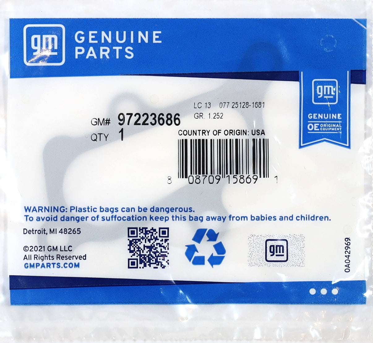 GM 97223686 Thermostat Housing Gasket 01–16 Duramax LB7 LLY LBZ LMM LML
