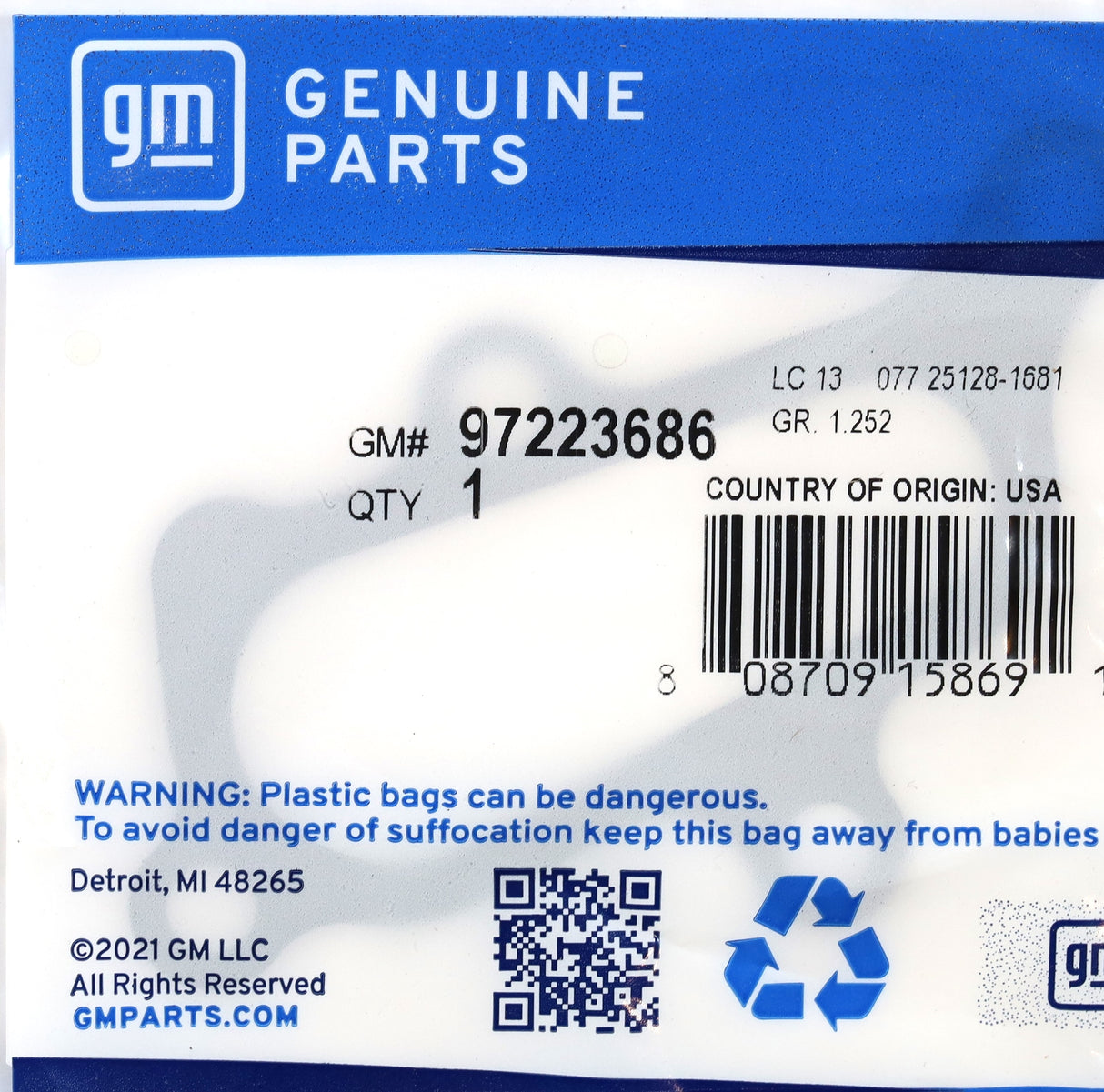 GM 97223686 Thermostat Housing Gasket 01–16 Duramax LB7 LLY LBZ LMM LML