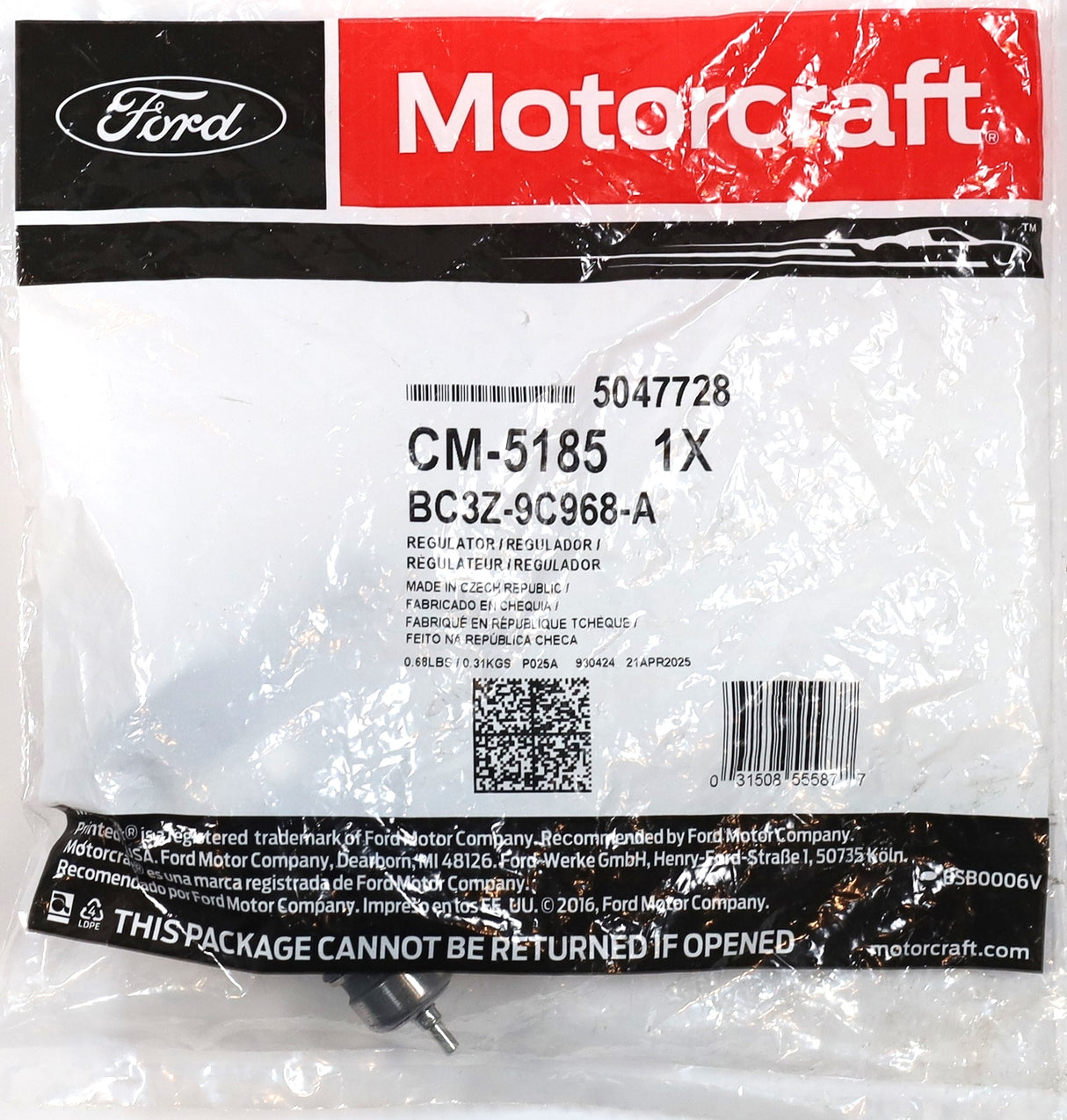 Ford Motorcraft CM-5185 Fuel Pressure Regulator Fits 2011-2019 6.7L Powerstroke
