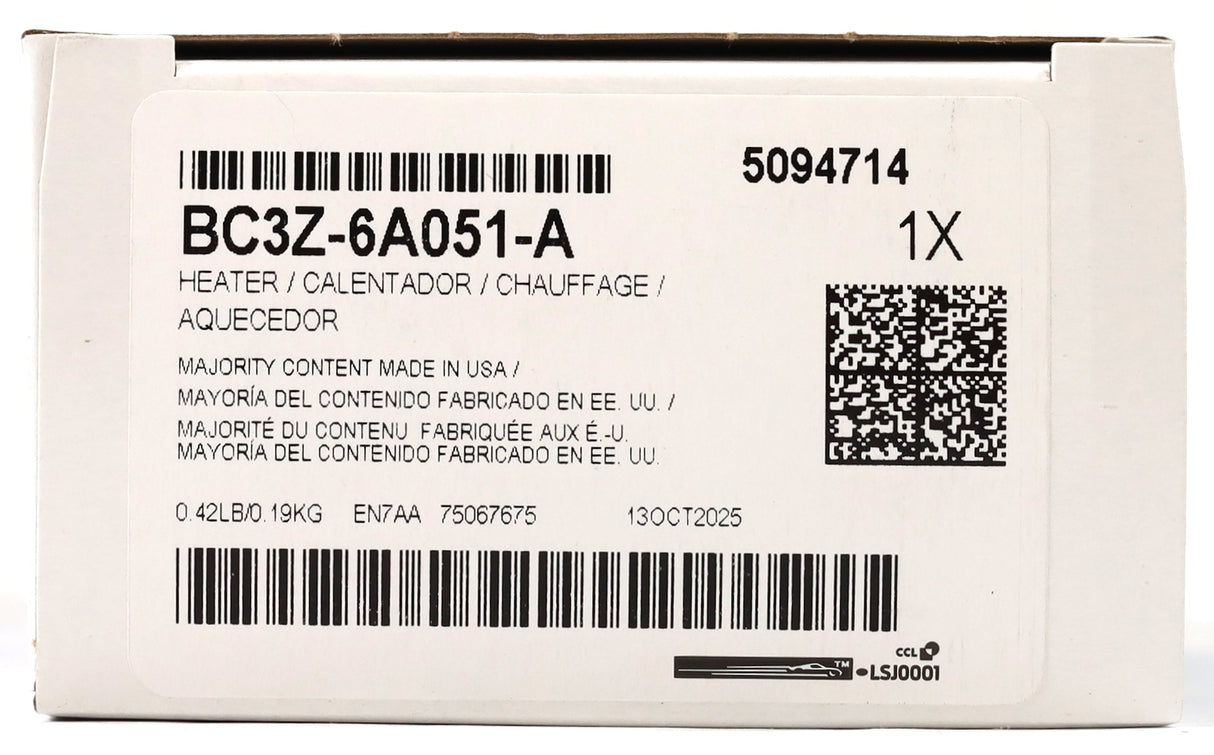 Genuine Ford BC3Z-6A051-A Engine Block Heater 2011-2025 6.7L Powerstroke