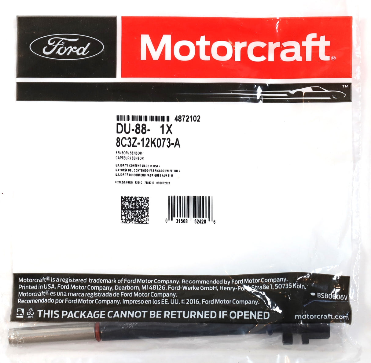 Ford Motorcraft DU-88 Camshaft Position Sensor 2003-2010 6.0L 6.4L Powerstroke