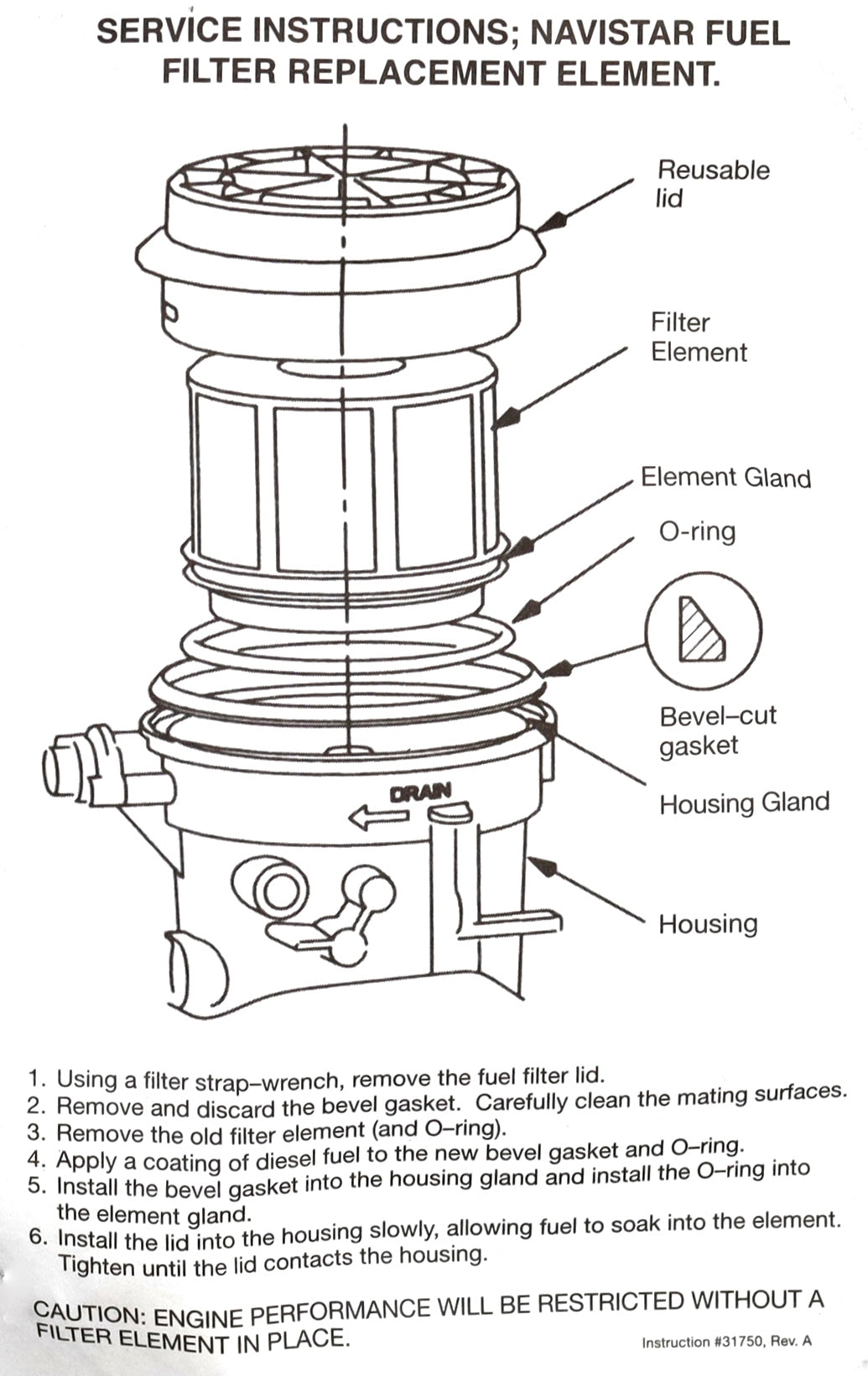 Motorcraft FD-4596 Fuel Filter 1999–2003 7.3L Powerstroke Diesel F81Z-9N184-AA