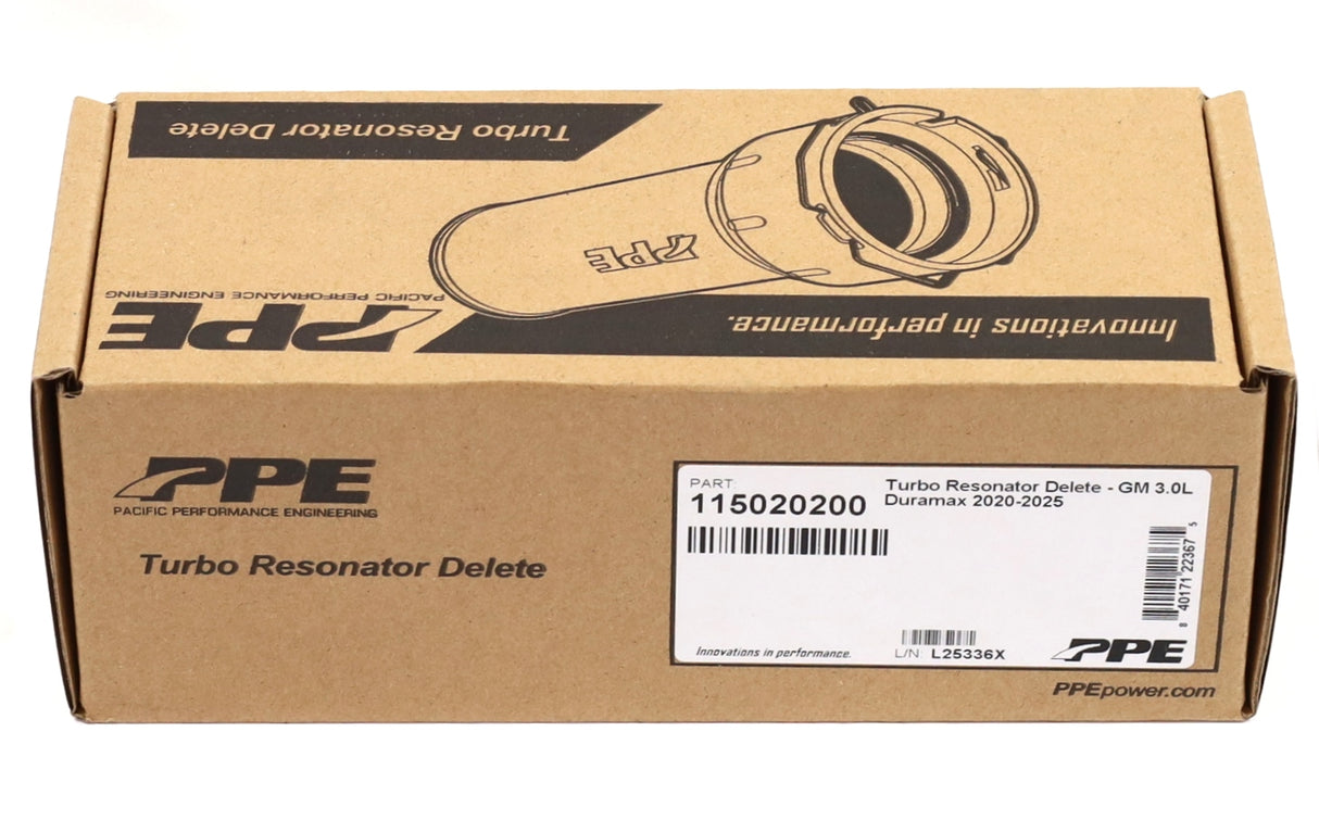 PPE 115020200 Turbo Resonator Delete 2020-2026 3.0L Duramax LM2/LZ0