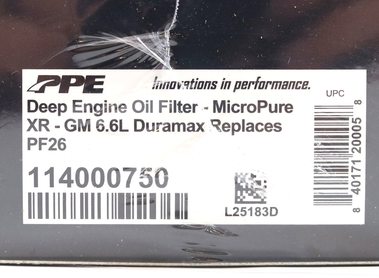PPE 114000750 Premium High-Efficiency Deep Oil Filter 5 Micron 2020+ L5P Duramax