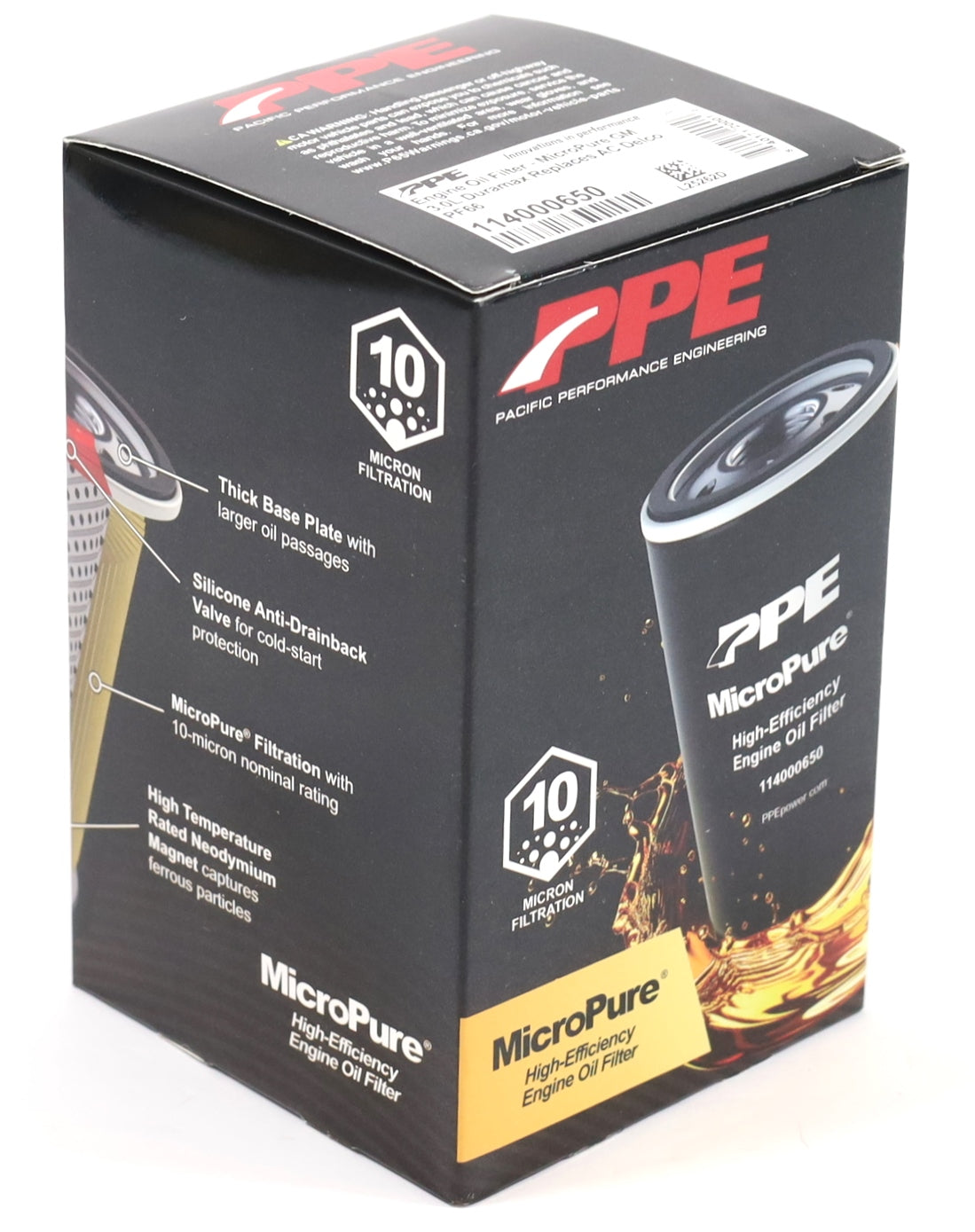 PPE 114000650 Premium High-Efficiency Oil Filter 2020-2026 LM2 LZ0 3.0L Duramax
