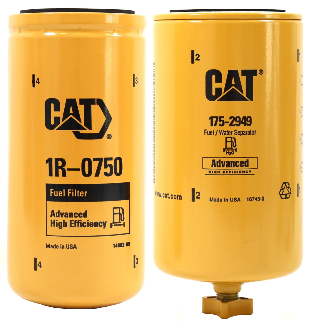 CAT 175-2949 Water Separator & 1R-0750 Fuel Filter Upgrade for FASS Lift Pumps
