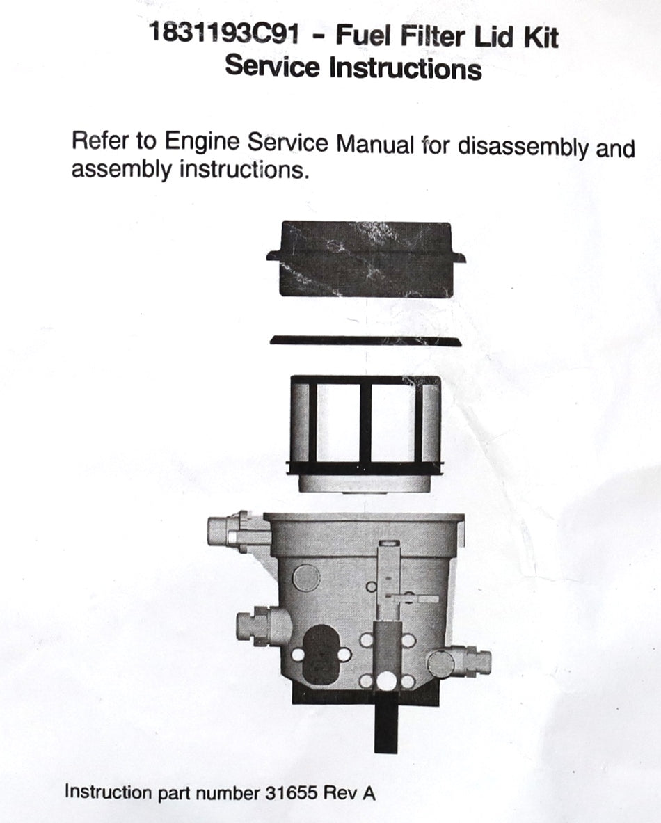 Ford F81Z-9G270-BA Fuel Filter Bowl Cap & O-Ring 1999-2003 7.3L Powerstroke