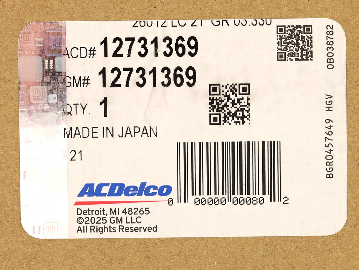 Genuine GM 12731369 Fuel Rail Pressure Relief Valve 2024-2026 L5P L5D Duramax