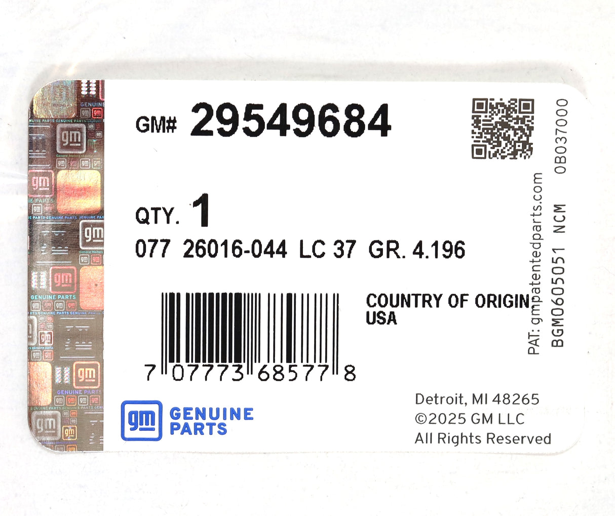 GM 29549684 Allison 1000 Transmission Pan Gasket 2001-2019 Duramax LB7-L5P