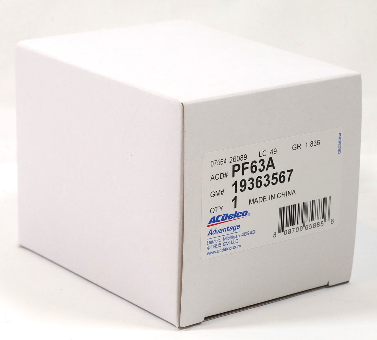 2020+ L5P Duramax Engine Oil Filter Genuine OEM GM ACDelco 19363567 / PF63A