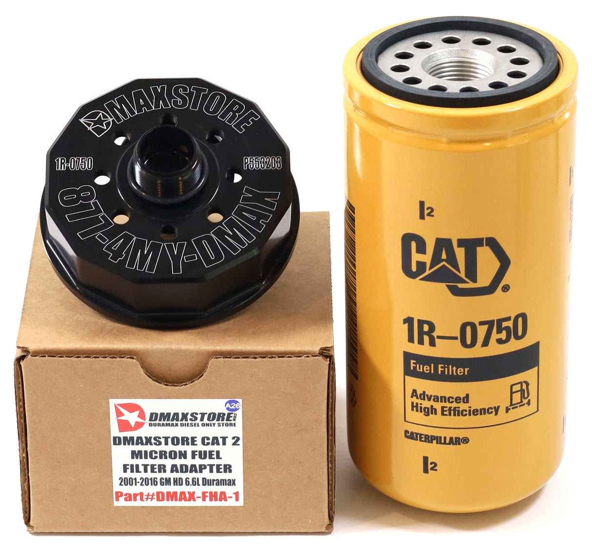 DmaxStore Fuel Filter Adapter CAT 1R-0750 Donaldson Upgrade 2001-2016 Duramax