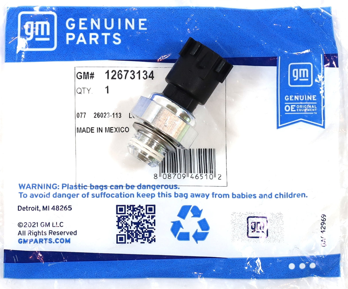 GM 12673134 Engine Oil Pressure Sensor 2011-2016 Silverado Sierra LML Duramax