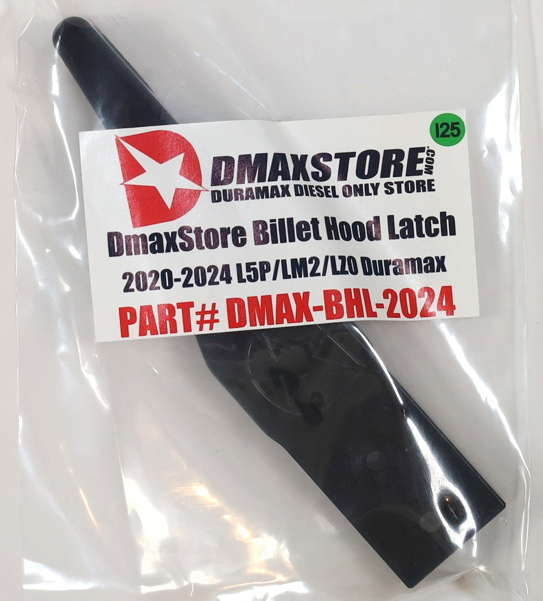 DmaxStore Billet Hood Latch Black 2020-2026 Silverado Sierra Duramax L5P LM2 LZ0