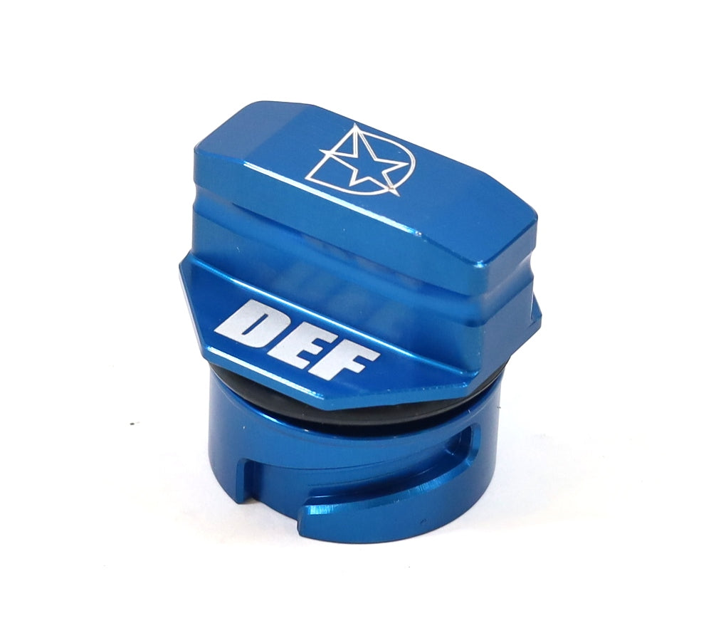 DmaxStore Billet Aluminum DEF Cap 2011–2019 LML L5P Duramax Silverado Sierra HD