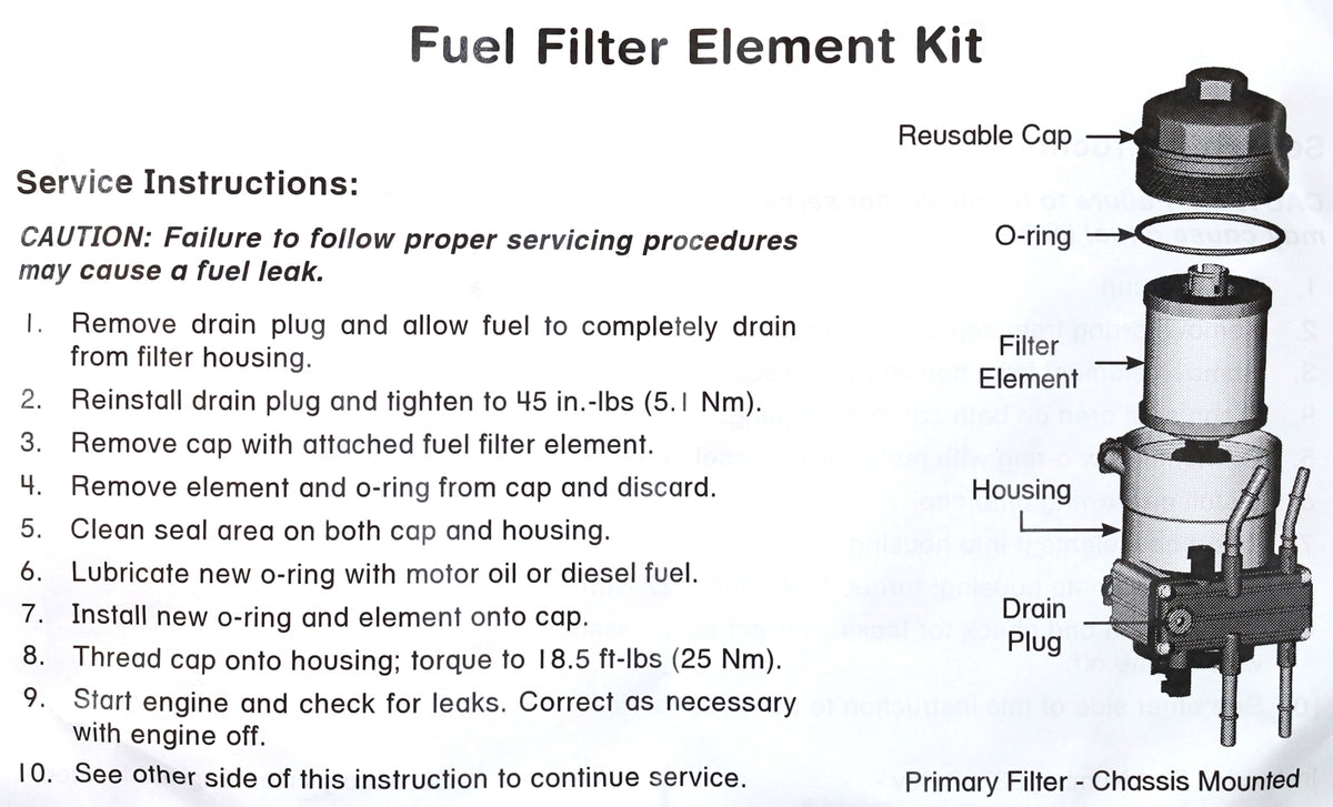 Motorcraft FD-4617 Fuel Filter Kit 2008-2010 6.4L Powerstroke 8C3Z-9N184-C