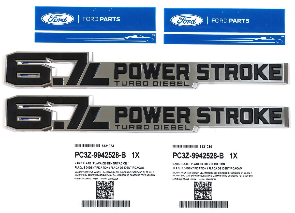 Genuine Ford PC3Z-9942528-B Door Emblem 2023-2026 6.7L Powerstroke Turbo Diesel