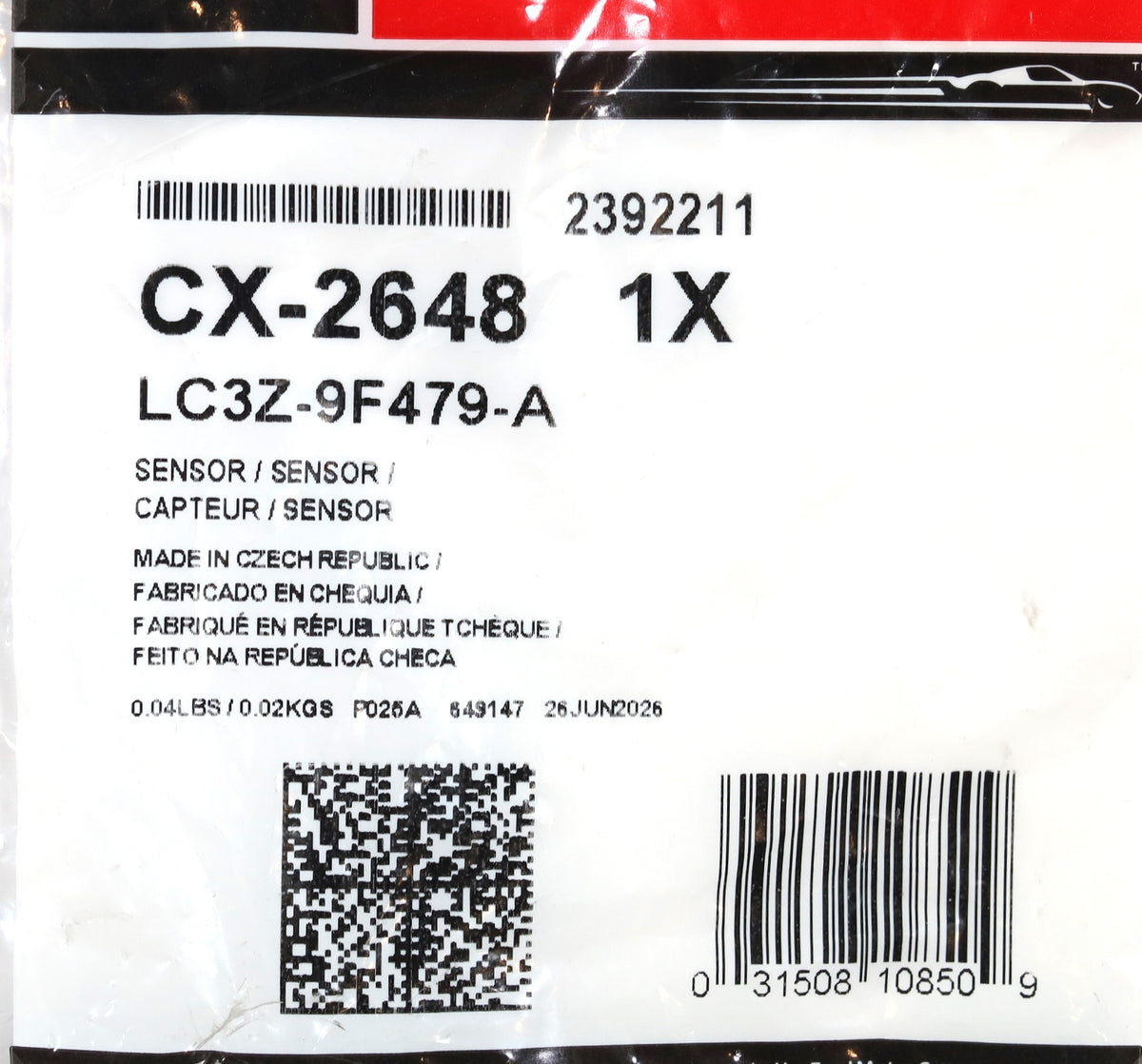 Motorcraft CX-2648 Manifold Absolute Pressure MAP Sensor 2020-2026 6.7L Powerstroke